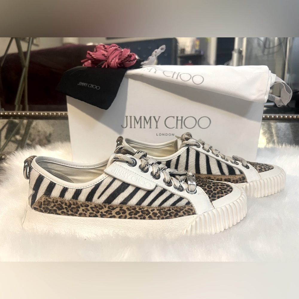 Jimmy choo sneakers. White sugar